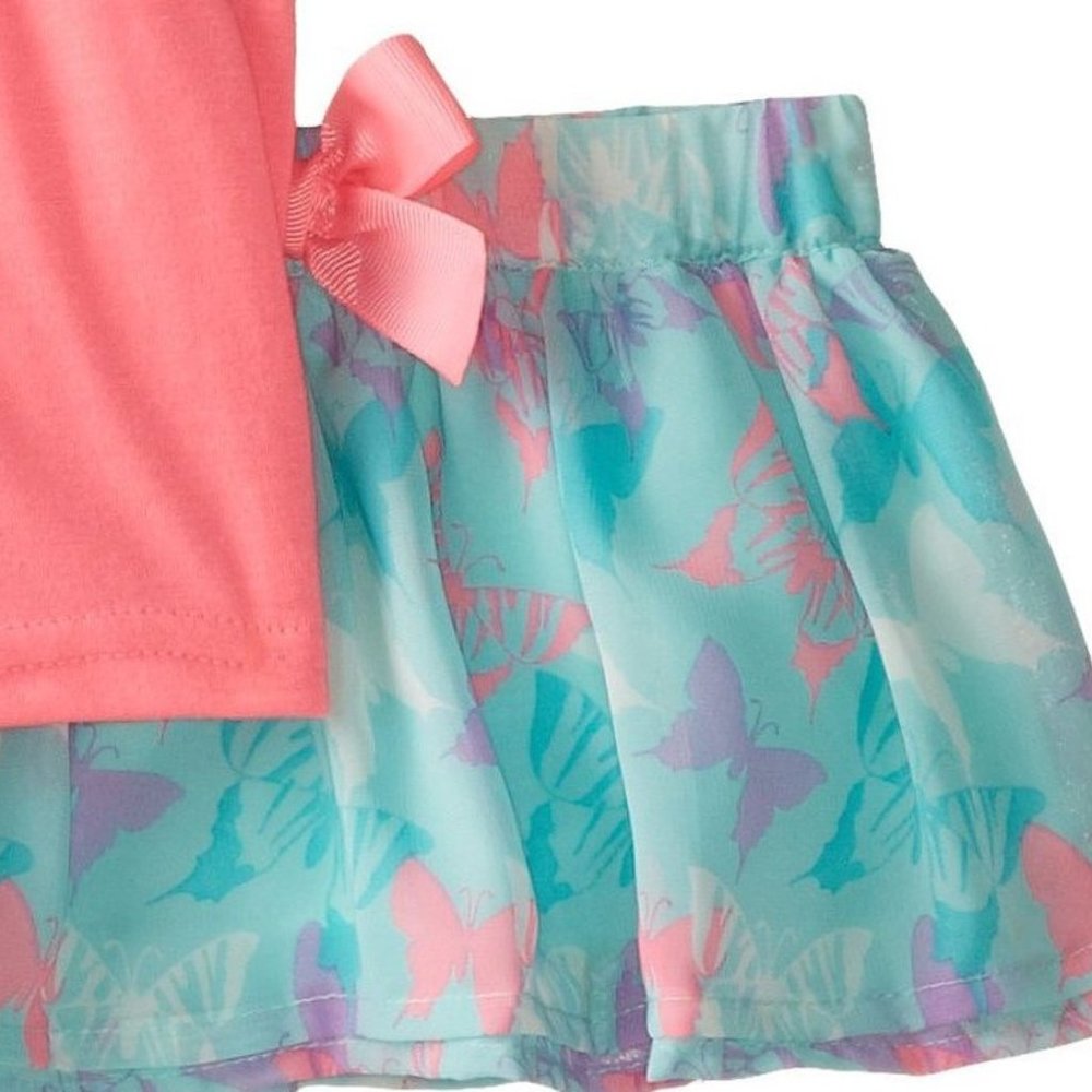 Little Lass Baby Girl Top Tutu Scooter Skirt Set Outfit size 12 Mo Lot NWT - Picture 5 of 8